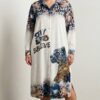 Premium Animal Print Shirt Dress with Embroidered Details Premium Animal Print Shirt Dress with Embroidered Details
