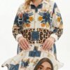 Premium Mixed Print Shirt Dress Premium Mixed Print Shirt Dress