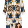 Premium Mixed Print Shirt Dress Premium Mixed Print Shirt Dress