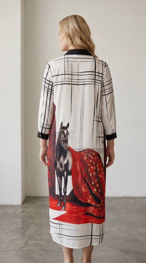 Contemporary Graphic Print Shirt Dress Contemporary Graphic Print Shirt Dress