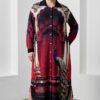 Designer Printed Shirt Dress with Peacock Motif Designer Printed Shirt Dress with Peacock Motif
