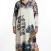 Premium Animal Print Shirt Dress with Embroidered Details Premium Animal Print Shirt Dress with Embroidered Details