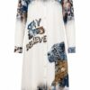 Premium Animal Print Shirt Dress with Embroidered Details Premium Animal Print Shirt Dress with Embroidered Details