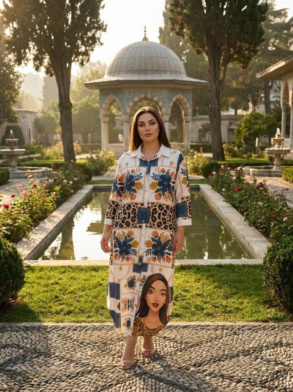 Premium Mixed Print Shirt Dress Premium Mixed Print Shirt Dress