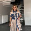 Premium Denim Shirt Dress with Belt Premium Denim Shirt Dress with Belt