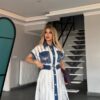 Premium Denim Shirt Dress with Belt Premium Denim Shirt Dress with Belt