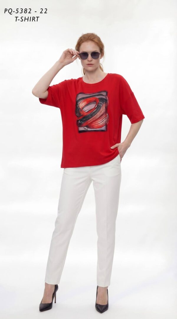 Premium Red Graphic T-Shirt PQ5382 - Wholesale Fashion Apparel Premium Red Graphic T-Shirt PQ5382 - Wholesale Fashion Apparel