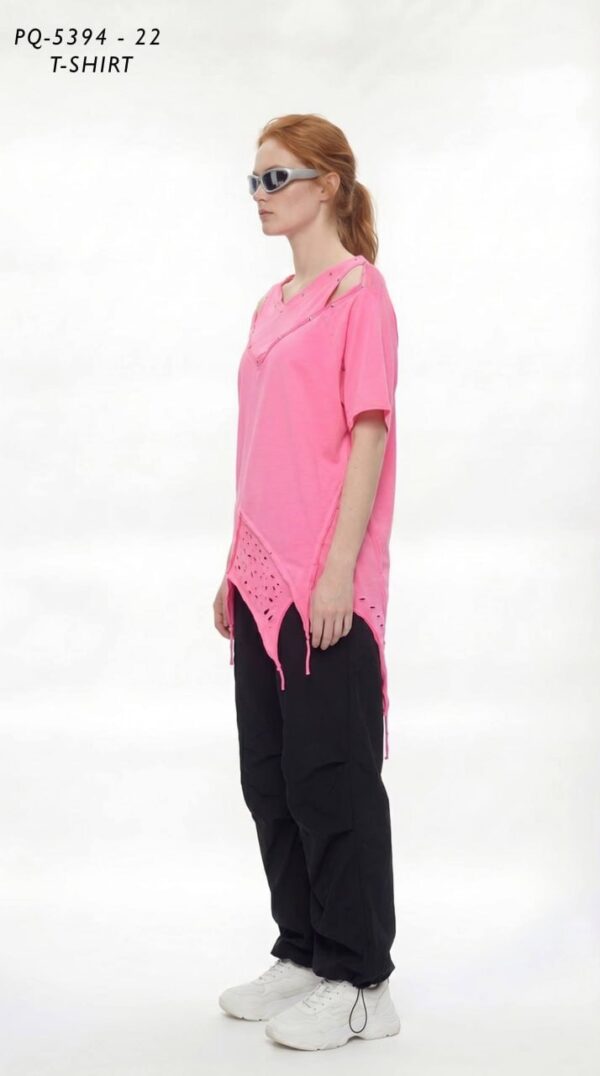 Women's Casual Cutout T-Shirt PQ5394 Women's Casual Cutout T-Shirt PQ5394