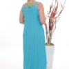 Premium Turquoise Maxi Dress with Script Graphic Premium Turquoise Maxi Dress with Script Graphic
