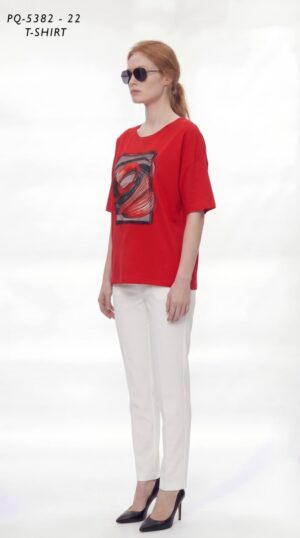 Premium Red Graphic T-Shirt PQ5382 - Wholesale Fashion Apparel