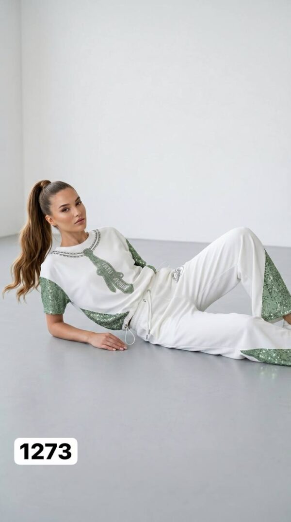 Premium White Beaded Top & Bottom Set - Wholesale Fashion Premium White Beaded Top & Bottom Set - Wholesale Fashion