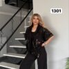 Black Lace Jacket & Pants Set Black Lace Jacket & Pants Set