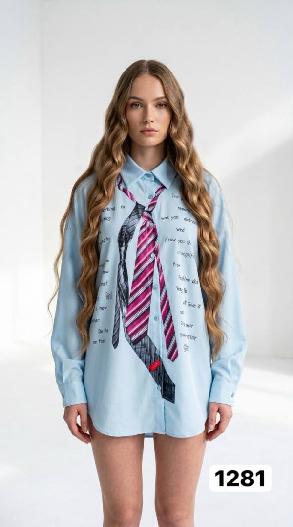 TATU1281 Black Statement Shirt with Graphic Print TATU1281 Black Statement Shirt with Graphic Print