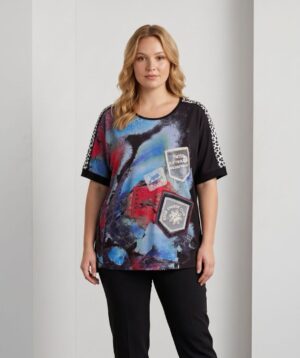 ELIZAFANTI Women's Artistic Print Blouse - Premium Fashion Top ELIZAFANTI Women's Artistic Print Blouse - Premium Fashion Top