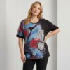 ELIZAFANTI Women's Artistic Print Blouse - Premium Fashion Top ELIZAFANTI Women's Artistic Print Blouse - Premium Fashion Top