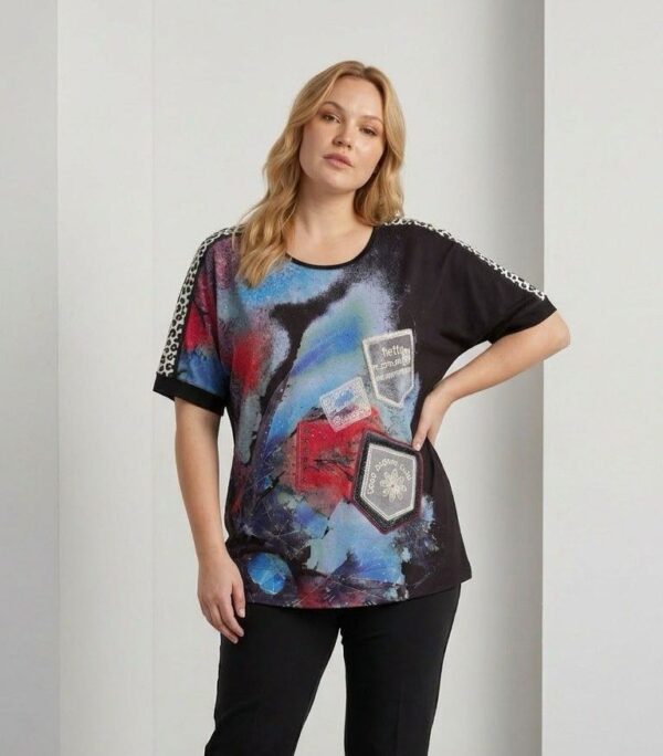 ELIZAFANTI Women's Artistic Print Blouse - Premium Fashion Top ELIZAFANTI Women's Artistic Print Blouse - Premium Fashion Top