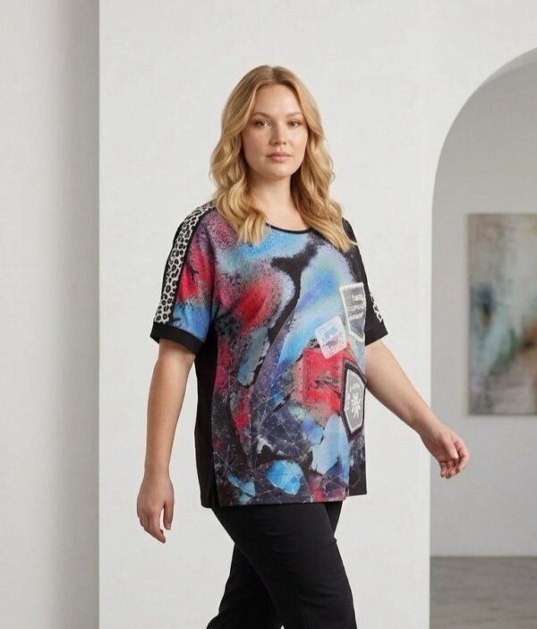 ELIZAFANTI Women's Artistic Print Blouse - Premium Fashion Top ELIZAFANTI Women's Artistic Print Blouse - Premium Fashion Top