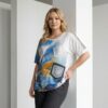 ELIZAFANTI Women's Artistic Print Blouse - Premium Fashion Top ELIZAFANTI Women's Artistic Print Blouse - Premium Fashion Top