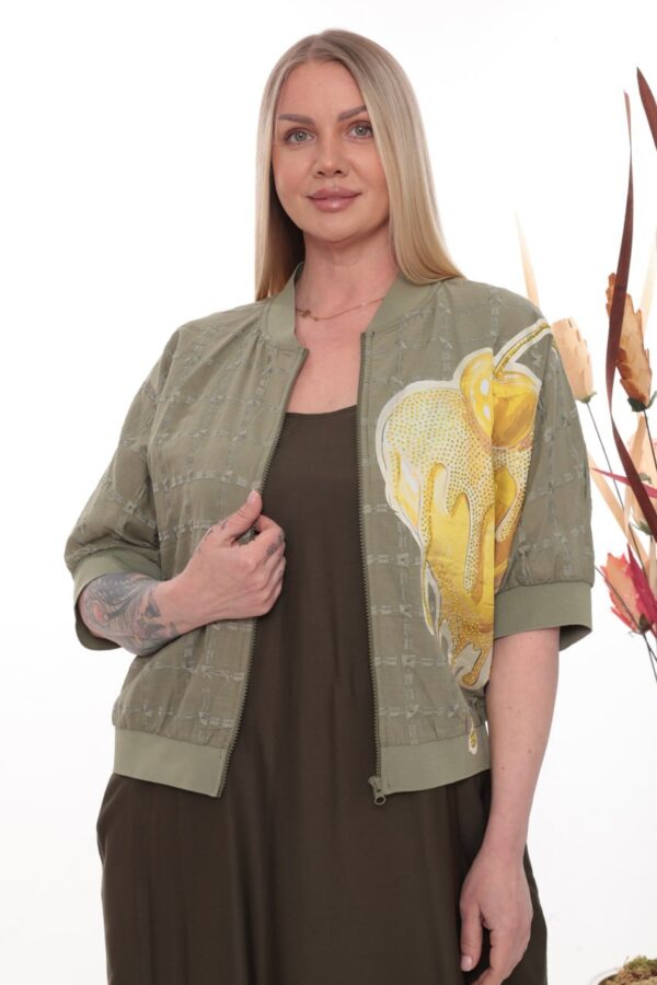 Women's Premium Bomber Jacket - Versatile Khaki Outerwear Women's Premium Bomber Jacket - Versatile Khaki Outerwear