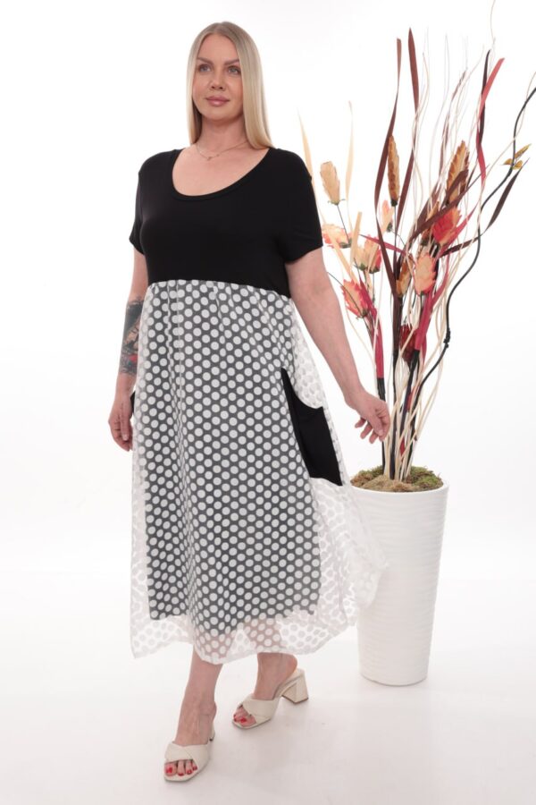Premium Polka Dot Color Block Dress - Wholesale Premium Polka Dot Color Block Dress - Wholesale