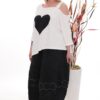 Premium Heart Print Dress with Decorative Hem Premium Heart Print Dress with Decorative Hem