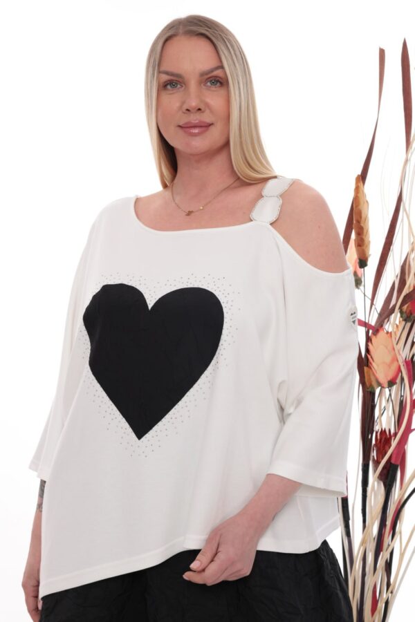 Premium Heart Print Dress with Decorative Hem Premium Heart Print Dress with Decorative Hem