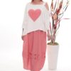 Premium Heart Print Dress with Decorative Hem Premium Heart Print Dress with Decorative Hem