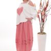 Premium Heart Print Dress with Decorative Hem Premium Heart Print Dress with Decorative Hem