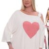 Premium Heart Print Dress with Decorative Hem Premium Heart Print Dress with Decorative Hem