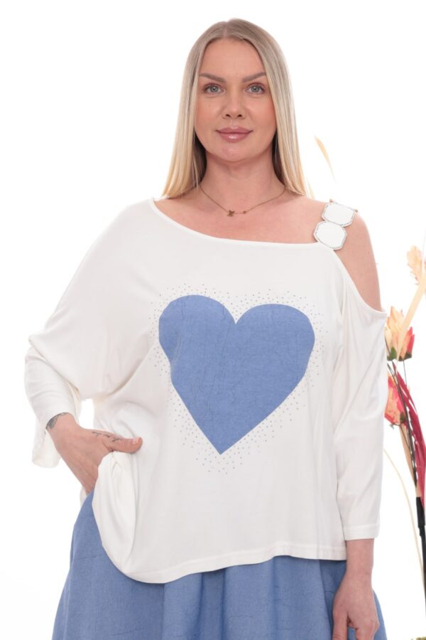 Premium Heart Print Dress with Decorative Hem Premium Heart Print Dress with Decorative Hem
