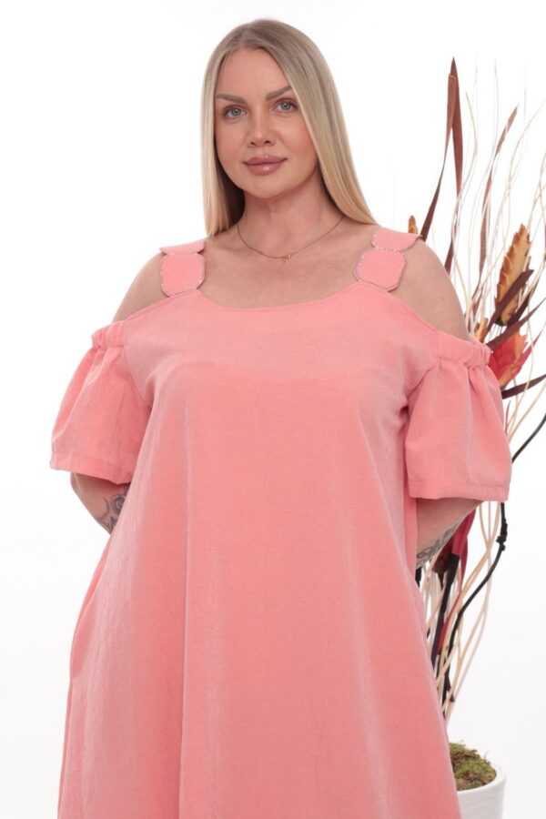 Women's Cold Shoulder Dress with Decorative Hem Women's Cold Shoulder Dress with Decorative Hem