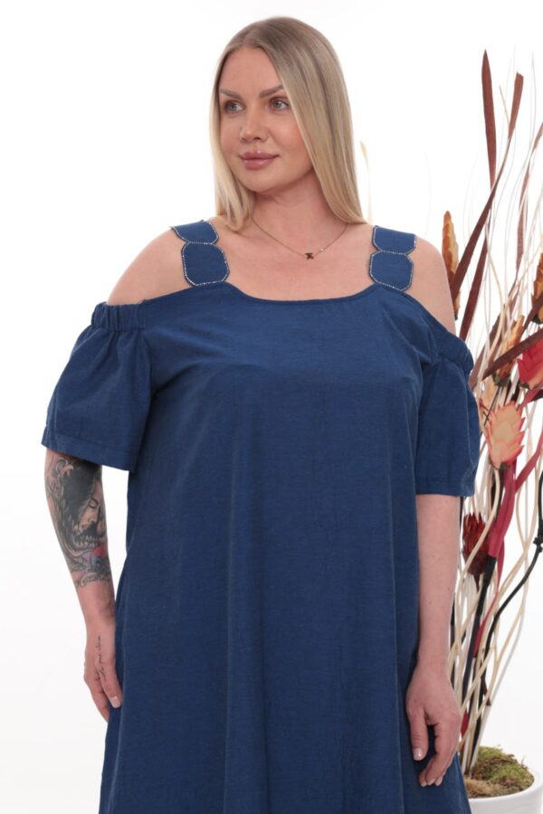 Women's Cold Shoulder Dress with Decorative Hem Women's Cold Shoulder Dress with Decorative Hem