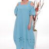 Women's Cold Shoulder Dress with Decorative Hem Women's Cold Shoulder Dress with Decorative Hem