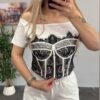 Women's Graphic Crop Top & Wide Leg Pants Set Women's Graphic Crop Top & Wide Leg Pants Set