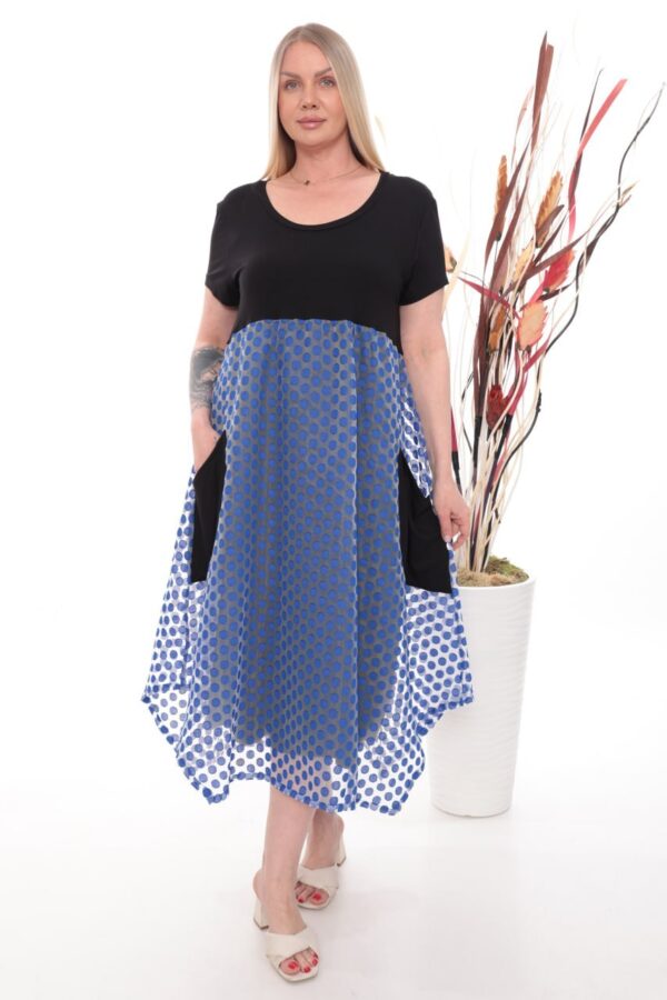 Premium Polka Dot Color Block Dress - Wholesale Premium Polka Dot Color Block Dress - Wholesale