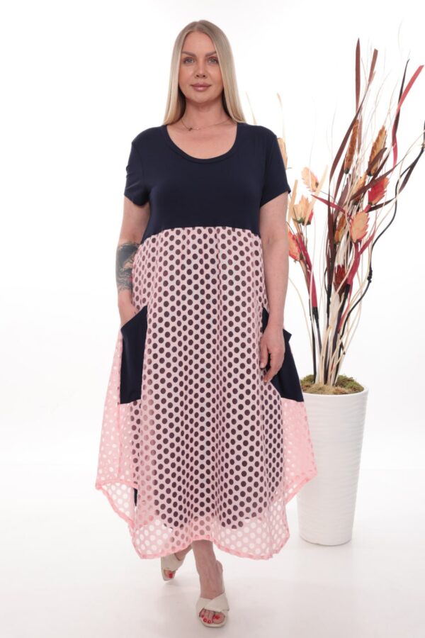 Premium Polka Dot Color Block Dress - Wholesale Premium Polka Dot Color Block Dress - Wholesale