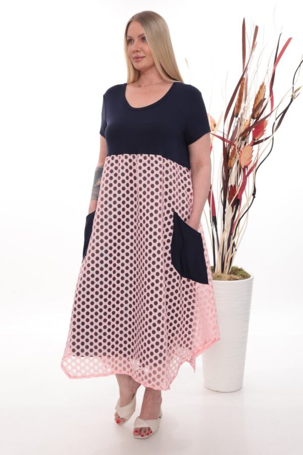 Premium Polka Dot Color Block Dress - Wholesale Premium Polka Dot Color Block Dress - Wholesale