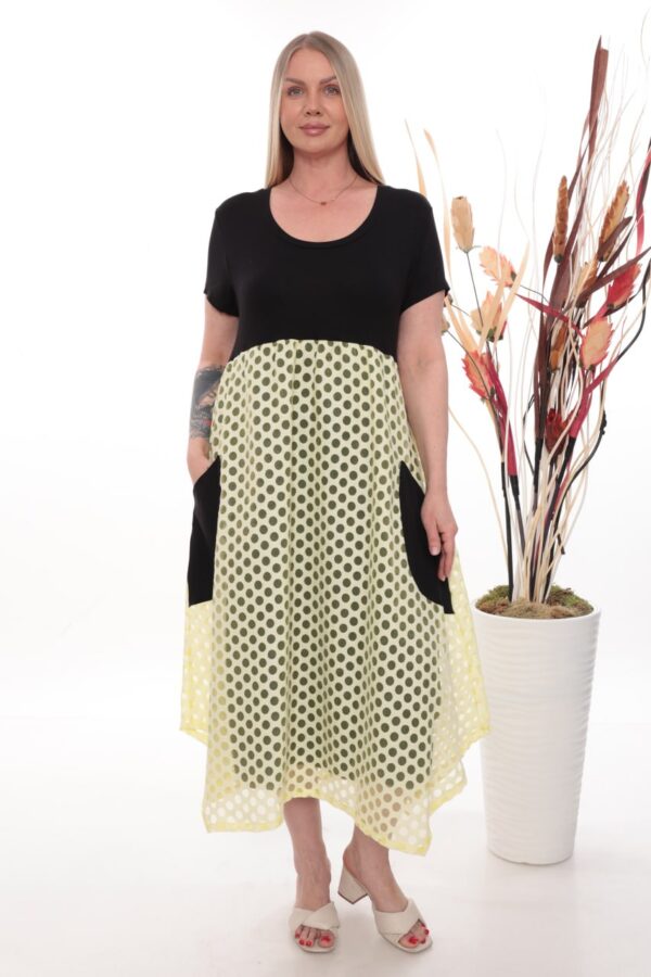 Premium Polka Dot Color Block Dress - Wholesale Premium Polka Dot Color Block Dress - Wholesale