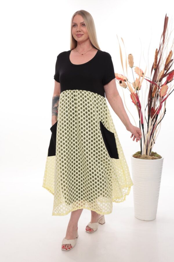 Premium Polka Dot Color Block Dress - Wholesale Premium Polka Dot Color Block Dress - Wholesale