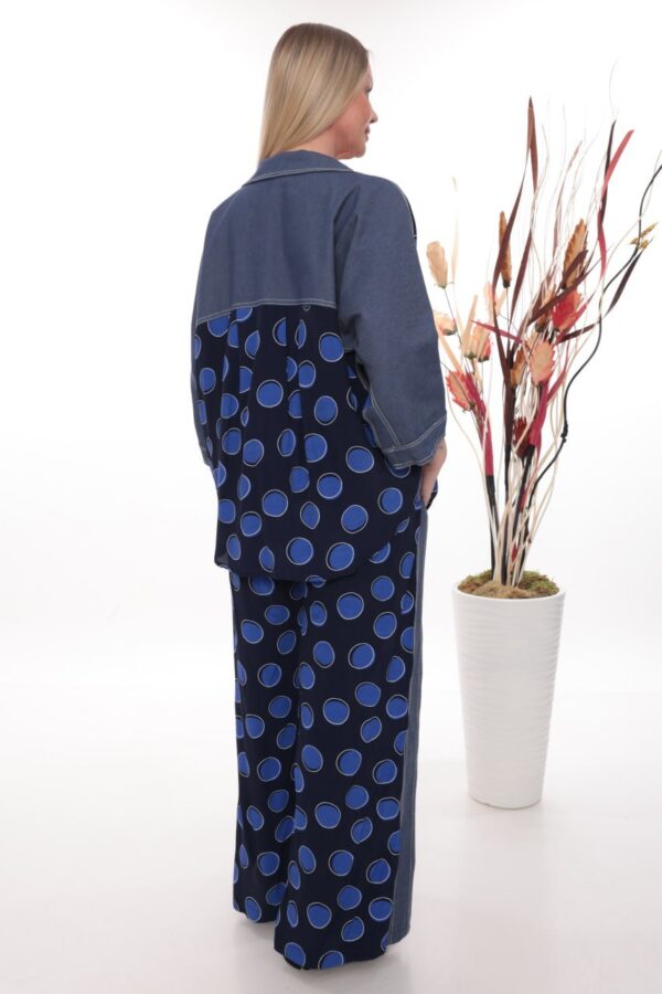 Premium Polka Dot Tracksuit - Navy Blue