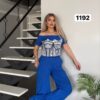 Women's Graphic Crop Top & Wide Leg Pants Set Women's Graphic Crop Top & Wide Leg Pants Set