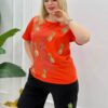 Premium Pineapple Print Cotton T-Shirt & Shorts Set