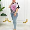 Premium Pink Graphic Print Blouse - Wholesale Premium Pink Graphic Print Blouse - Wholesale