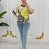 Premium Pink Graphic Print Blouse - Wholesale Premium Pink Graphic Print Blouse - Wholesale
