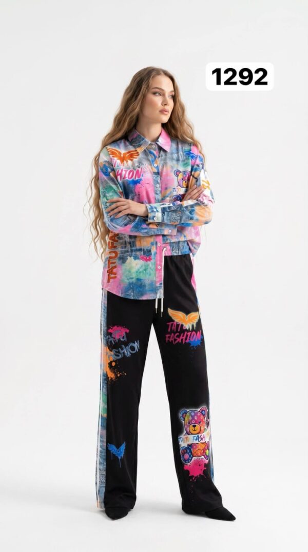 Colorful Artistic Top and Bottom Set - Premium Wholesale Collection Colorful Artistic Top and Bottom Set - Premium Wholesale Collection