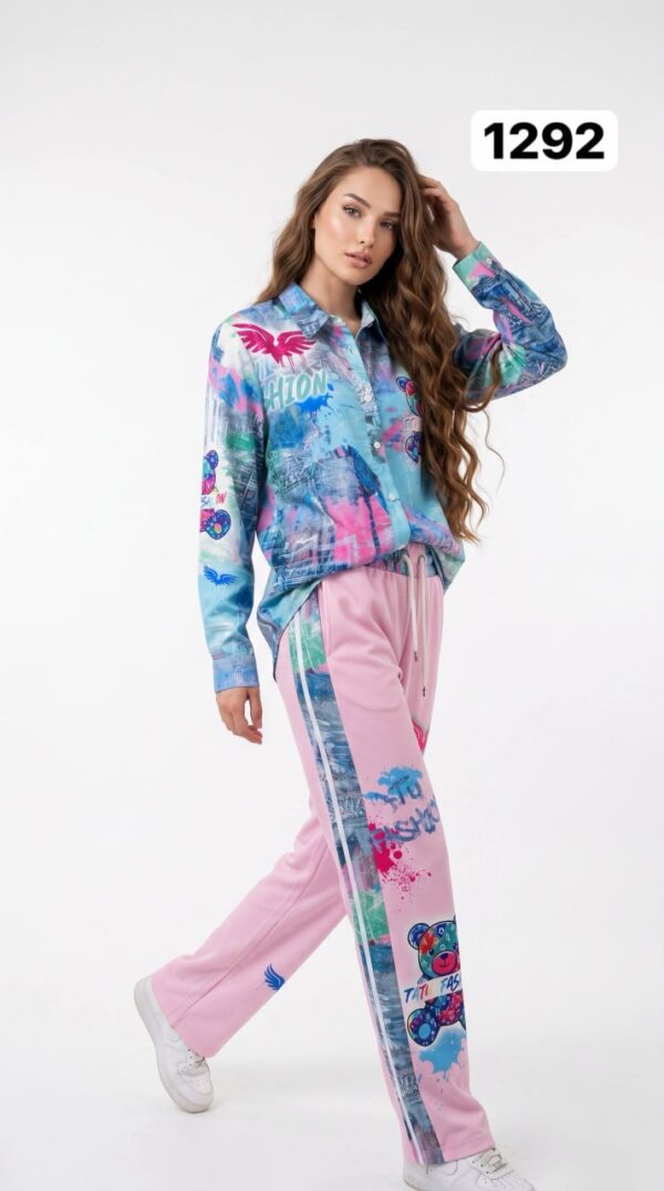 Colorful Artistic Top and Bottom Set - Premium Wholesale Collection Colorful Artistic Top and Bottom Set - Premium Wholesale Collection