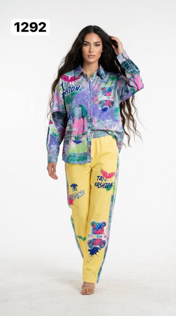 Colorful Artistic Top and Bottom Set - Premium Wholesale Collection Colorful Artistic Top and Bottom Set - Premium Wholesale Collection