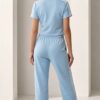 Premium Denim Color-Block Top & Bottom Set Premium Denim Color-Block Top & Bottom Set