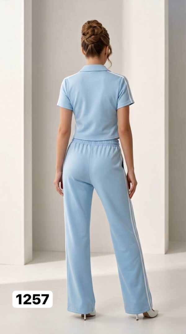 Premium Denim Color-Block Top & Bottom Set Premium Denim Color-Block Top & Bottom Set