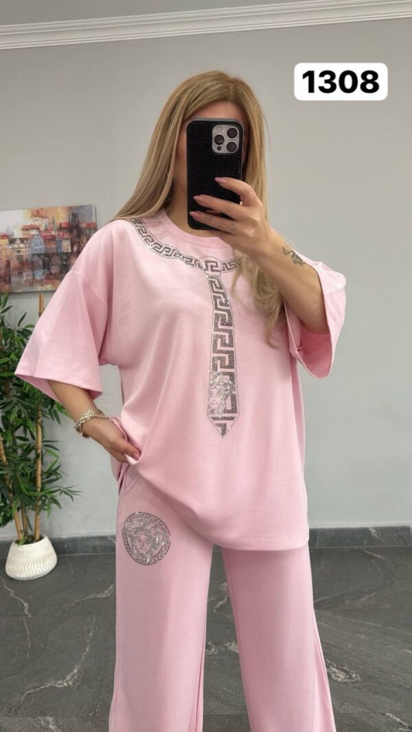 Black Luxury Printed Top & Bottom Set Black Luxury Printed Top & Bottom Set
